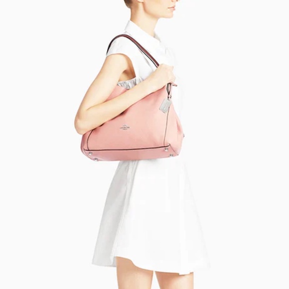 Coach F36464 Edie 31 Refined Pebble Leather Shoulder Bag Blush - Picture 7 of 17